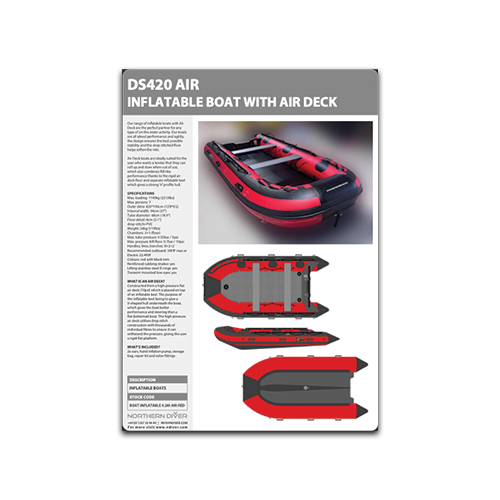 DS420 Air Inflatable Boat Data Sheet 
